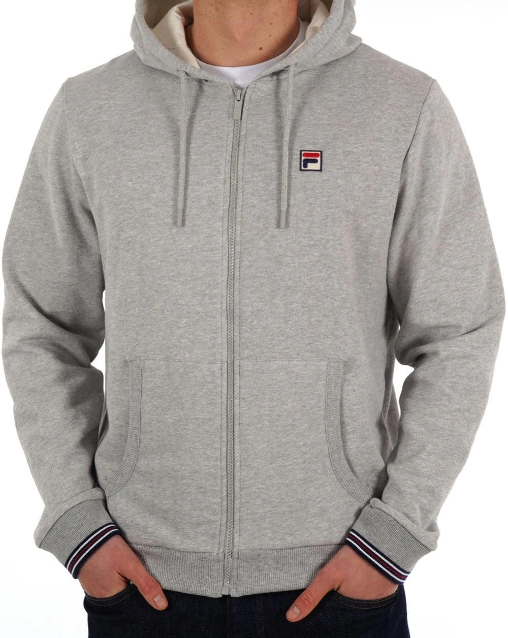 Fila Vintage Tenconi Hoodie Grey Marl