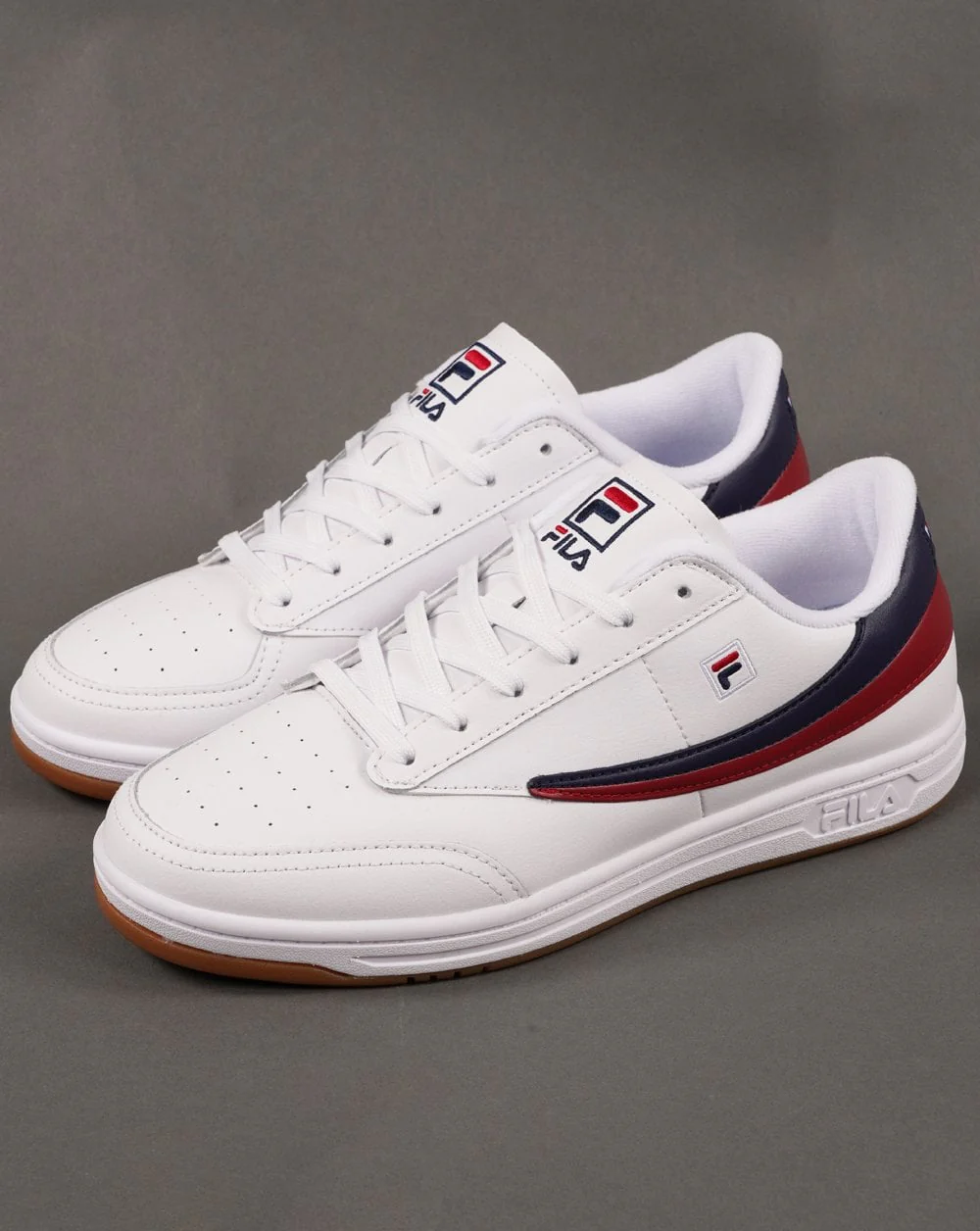 Fila Vintage Tennis 88 Trainers White Navy Red - Image 2
