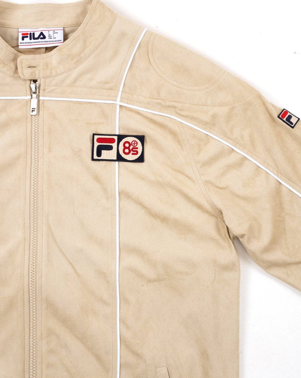 Fila Vintage Terrinda MK3 Pro Badged Track Top Bone White - Image 2