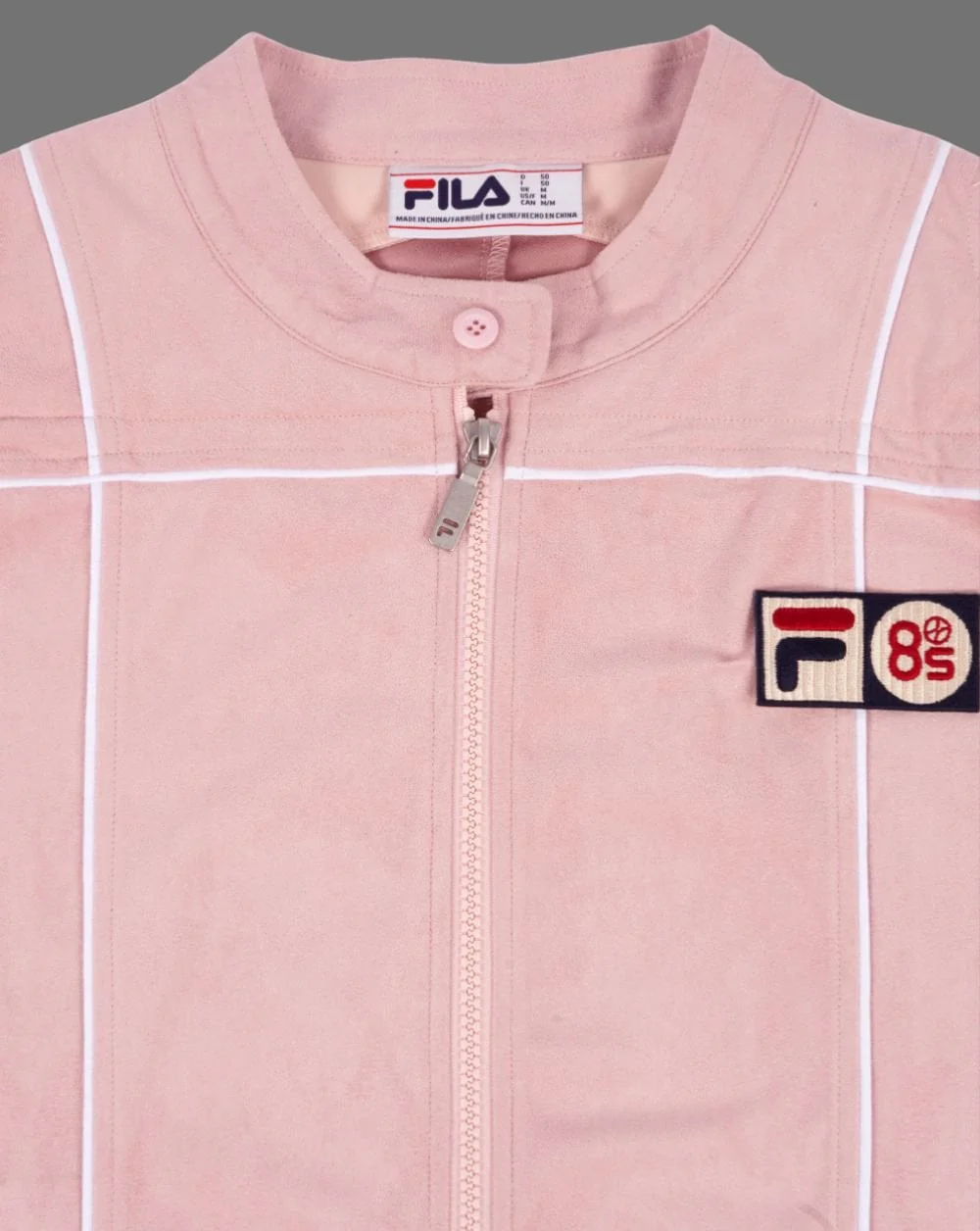 Fila Vintage Terrinda MK3 Pro Badged Track Top Pink/White - Image 2