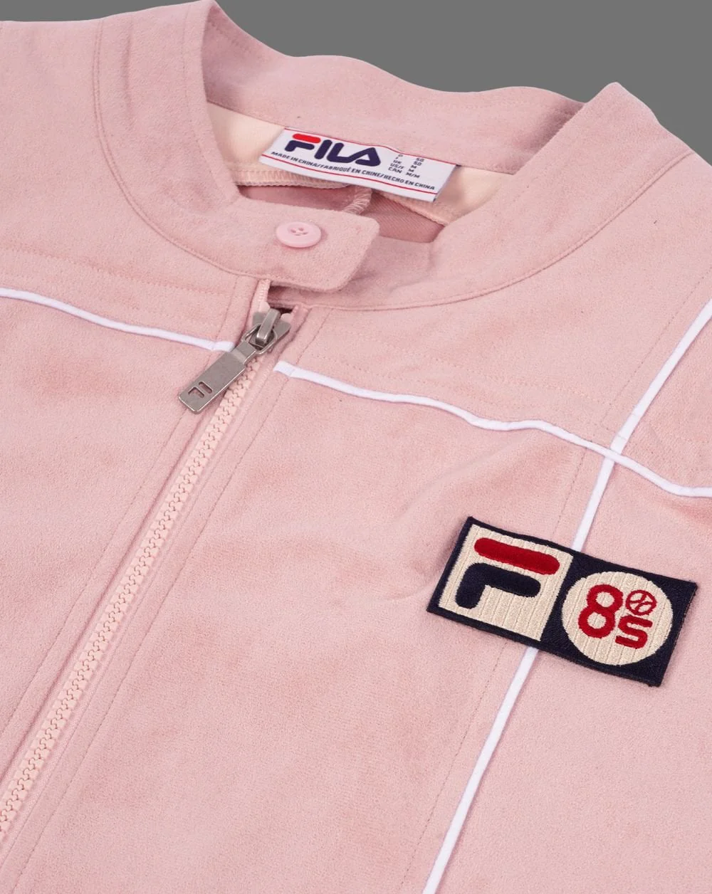 Fila Vintage Terrinda MK3 Pro Badged Track Top Pink/White - Image 3
