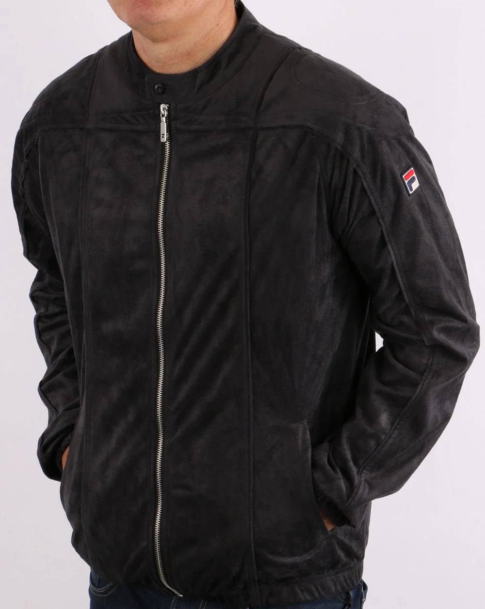 Fila Vintage Terrinda Mk3 Track Jacket Charcoal Black - Image 3