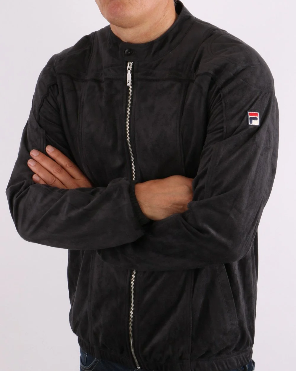 Fila Vintage Terrinda Mk3 Track Jacket Charcoal Black - Image 4