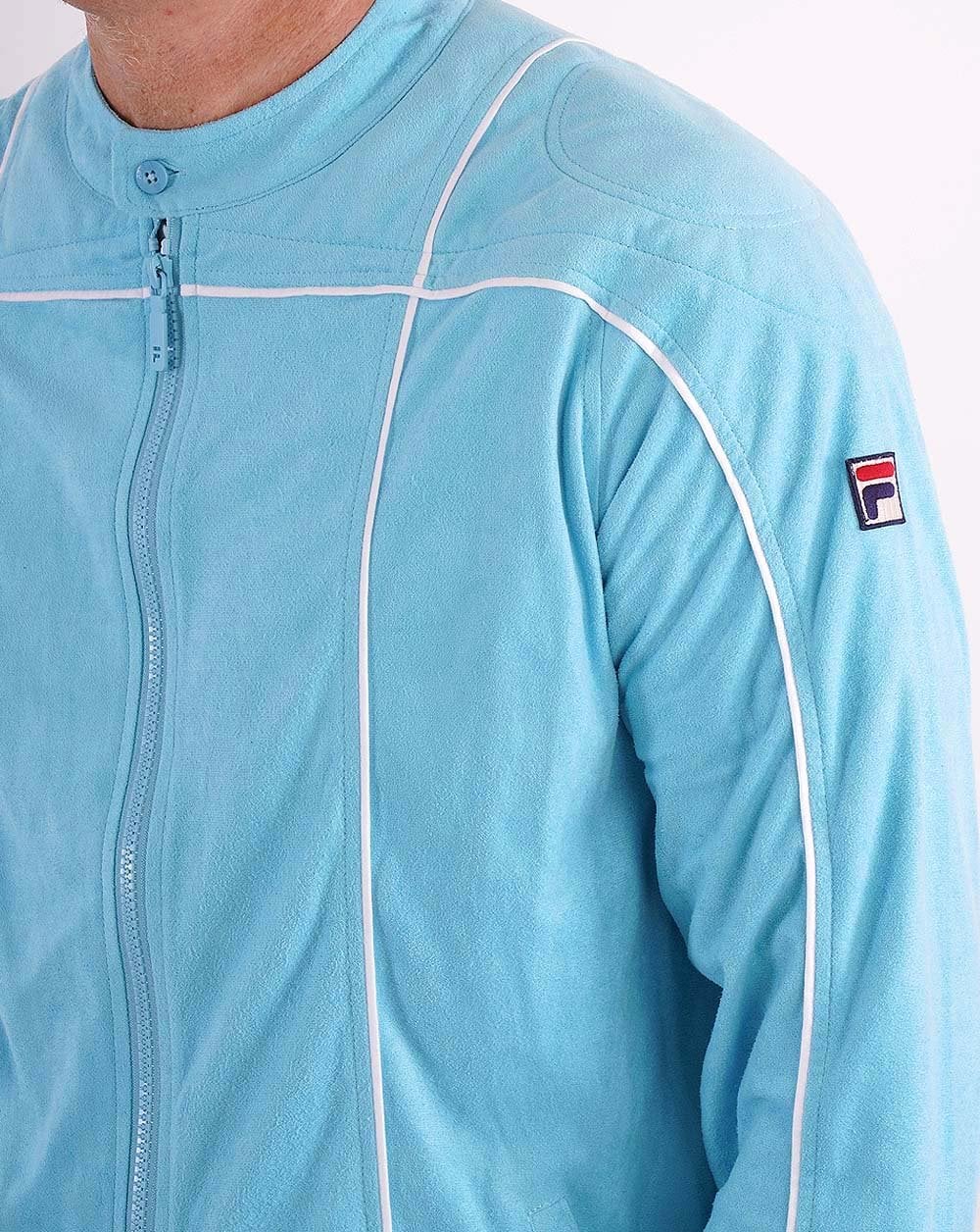 Fila Vintage Terrinda Mk3 Track Top Aqua/White - Image 2