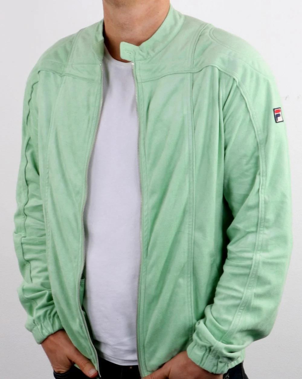 Fila Vintage Terrinda Mk3 Track Top Lime - Image 3