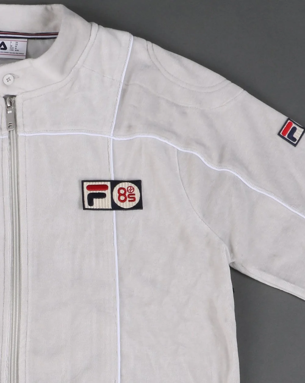 Fila Vintage Terrinda Pro Badge Track Top Grey - Image 3