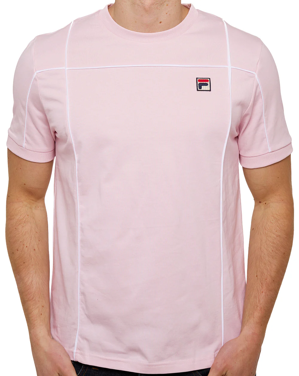 Fila Vintage Terrinda T Shirt Soft Pink / White - Image 3