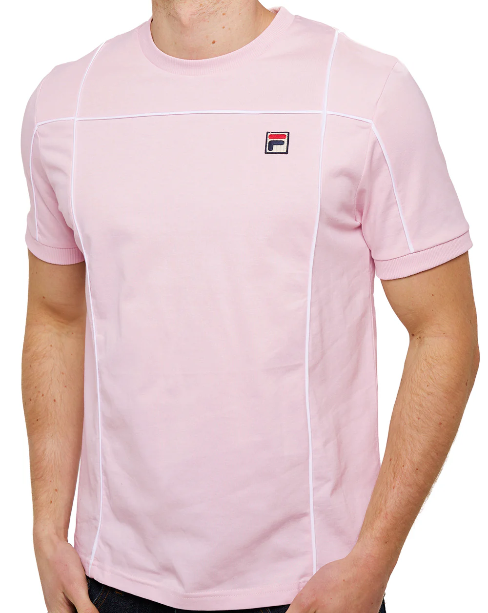 Fila Vintage Terrinda T Shirt Soft Pink / White - Image 4