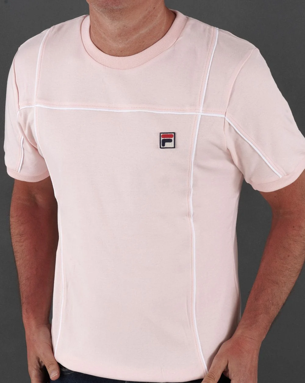 Fila Vintage Terrinda T Shirt Pink/White