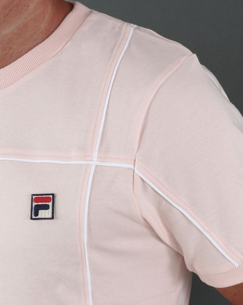 Fila Vintage Terrinda T Shirt Pink/White - Image 2