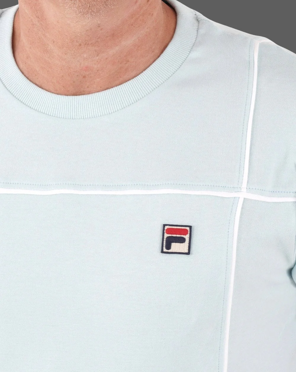 Fila Vintage Terrinda T Shirt Sky Blue/White - Image 2