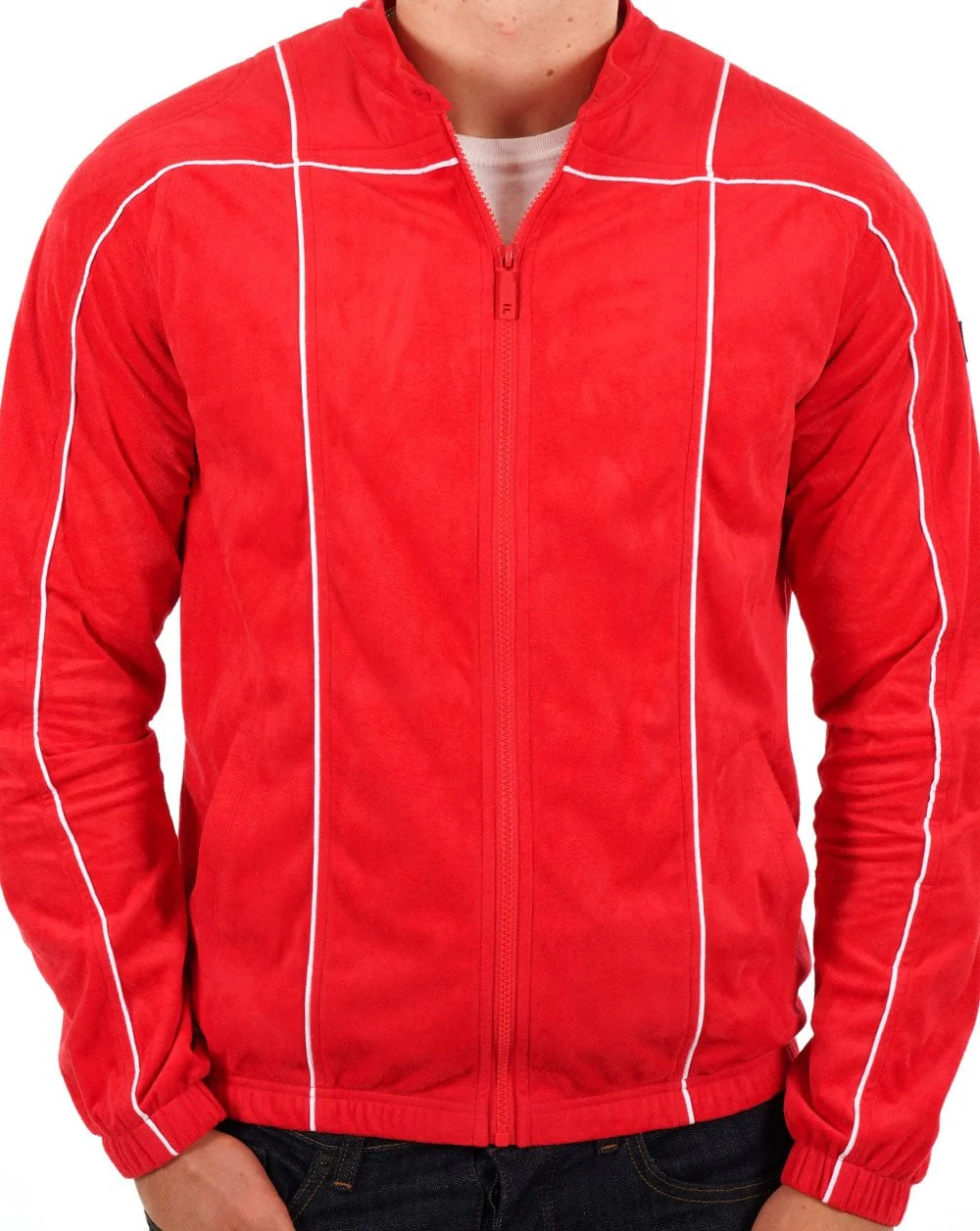 Fila Vintage Terrinda Track Top Red/White - Image 4