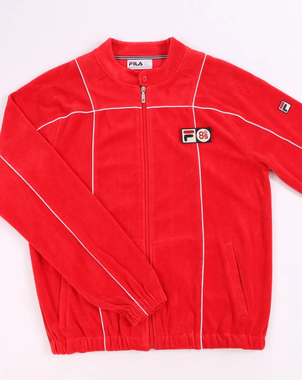 Fila Vintage Terrinda Velour Pro Badge Track Top Red