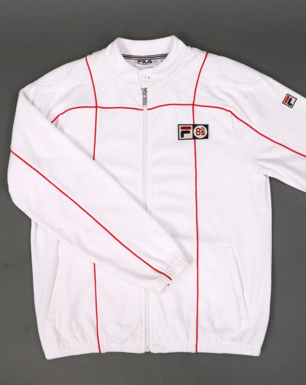 Fila Vintage Terrinda Velour Pro Badge Track Top White