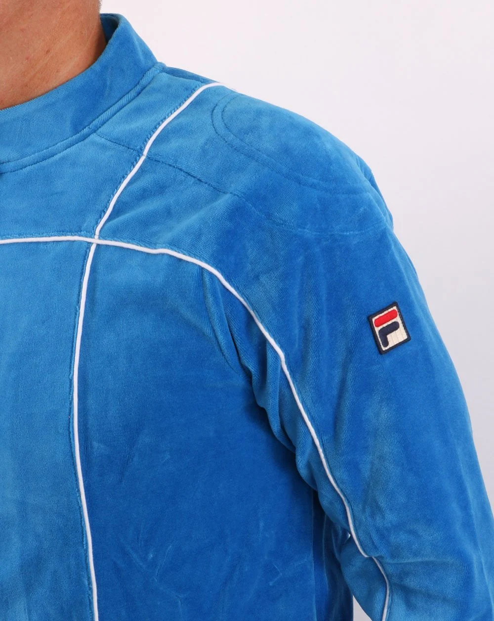 Fila Vintage Terrinda Velour Track Top French Blue - Image 3