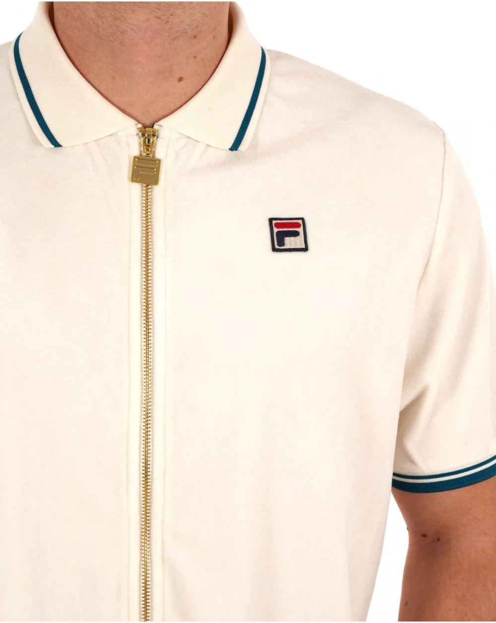 Fila Vintage Terry FZ Velour Polo Gardenia - Image 2