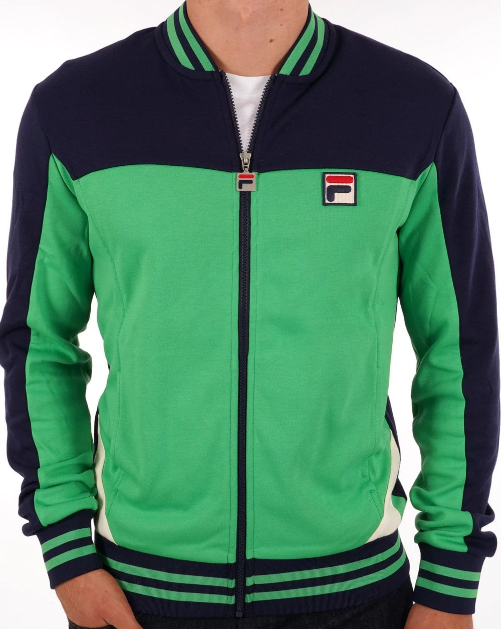 Fila Vintage Tiebreak Track Top Kelly Green - Image 2