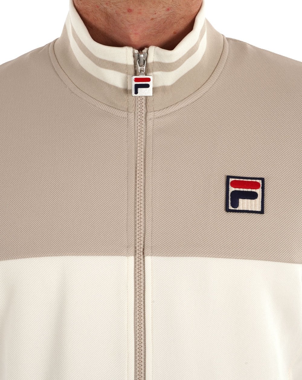 Fila Vintage Tiebreaker Track Top Gardenia/Silver - Image 2