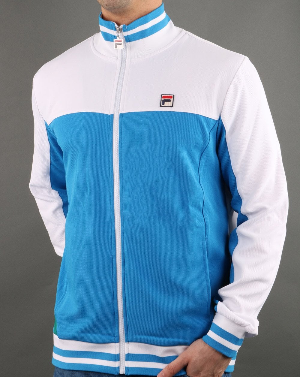 Fila Vintage Tiebreaker Track Top Royal Blue/White - Image 2
