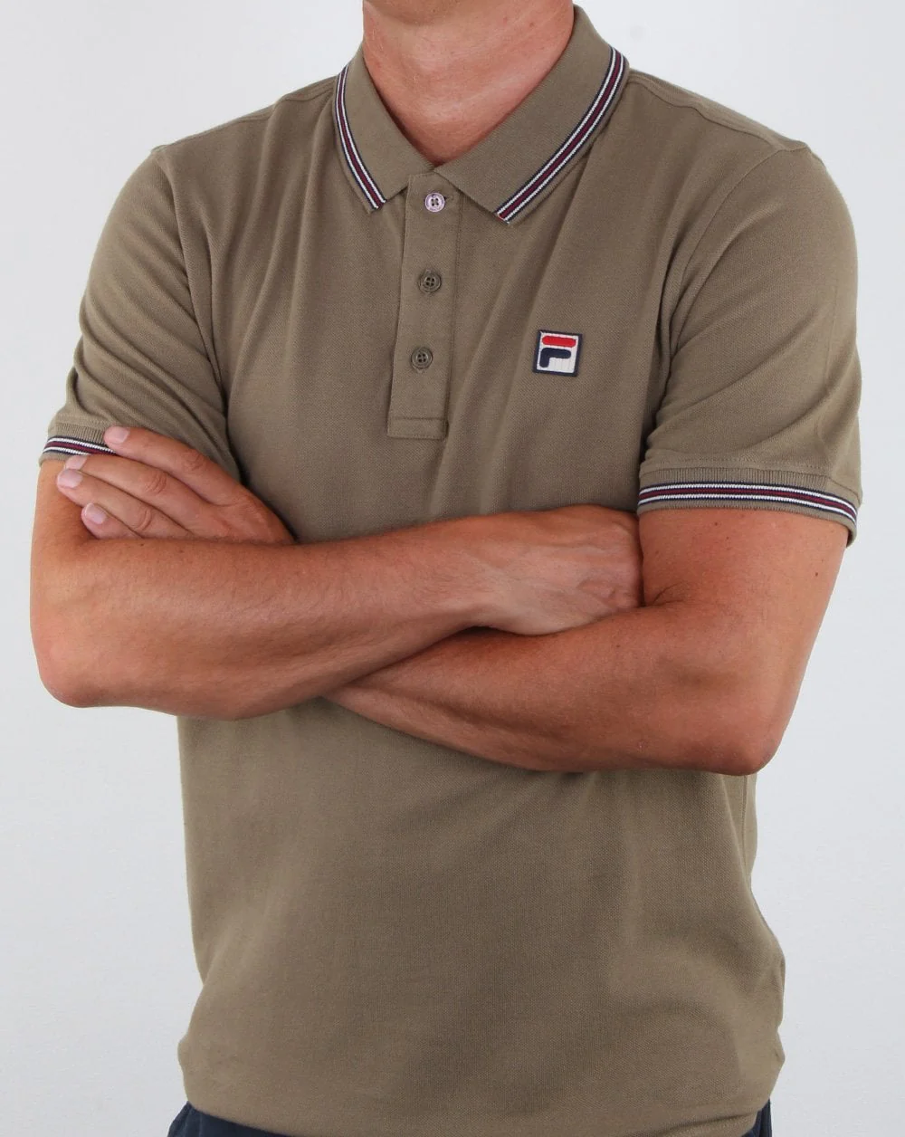 Fila Vintage Tipped Polo Shirt Drygrass - Image 3