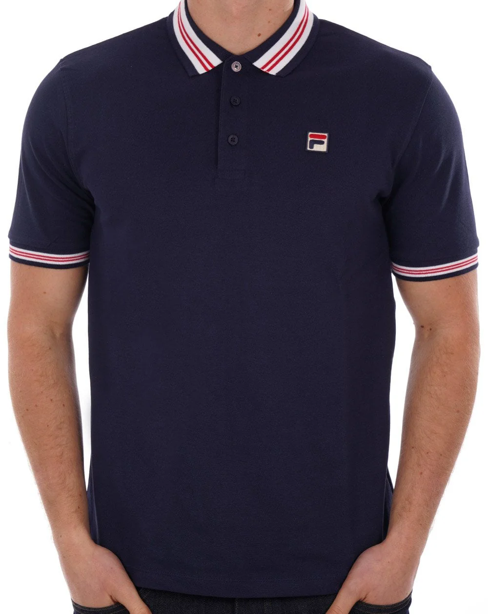 Fila Vintage Tipped Polo Shirt Navy