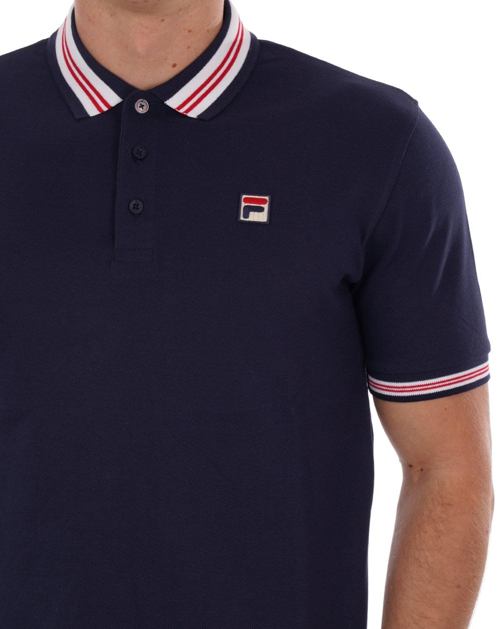 Fila Vintage Tipped Polo Shirt Navy - Image 2