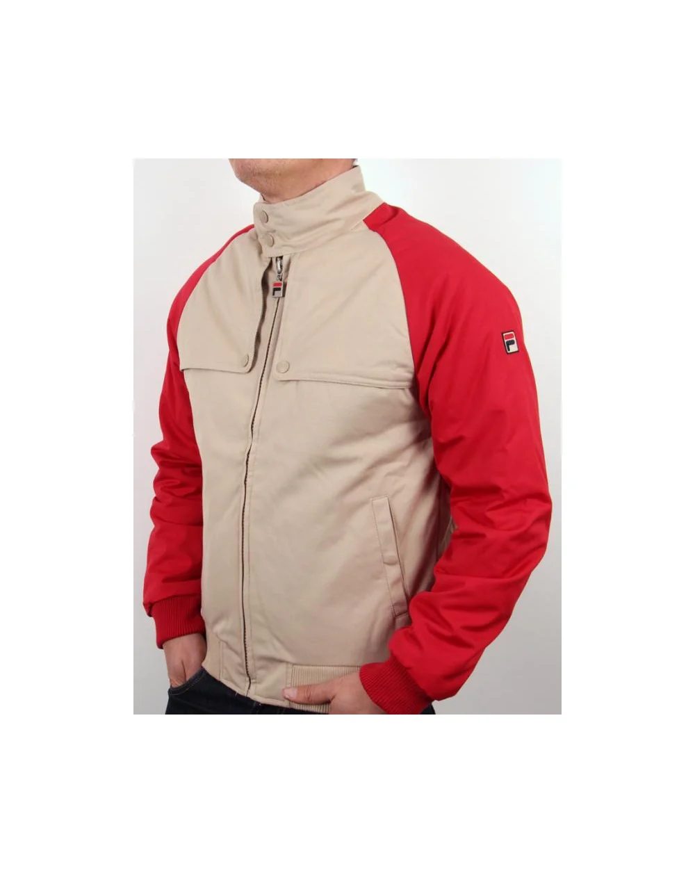 Fila Vintage Toldo Bomber Jacket Cream/red - Image 2
