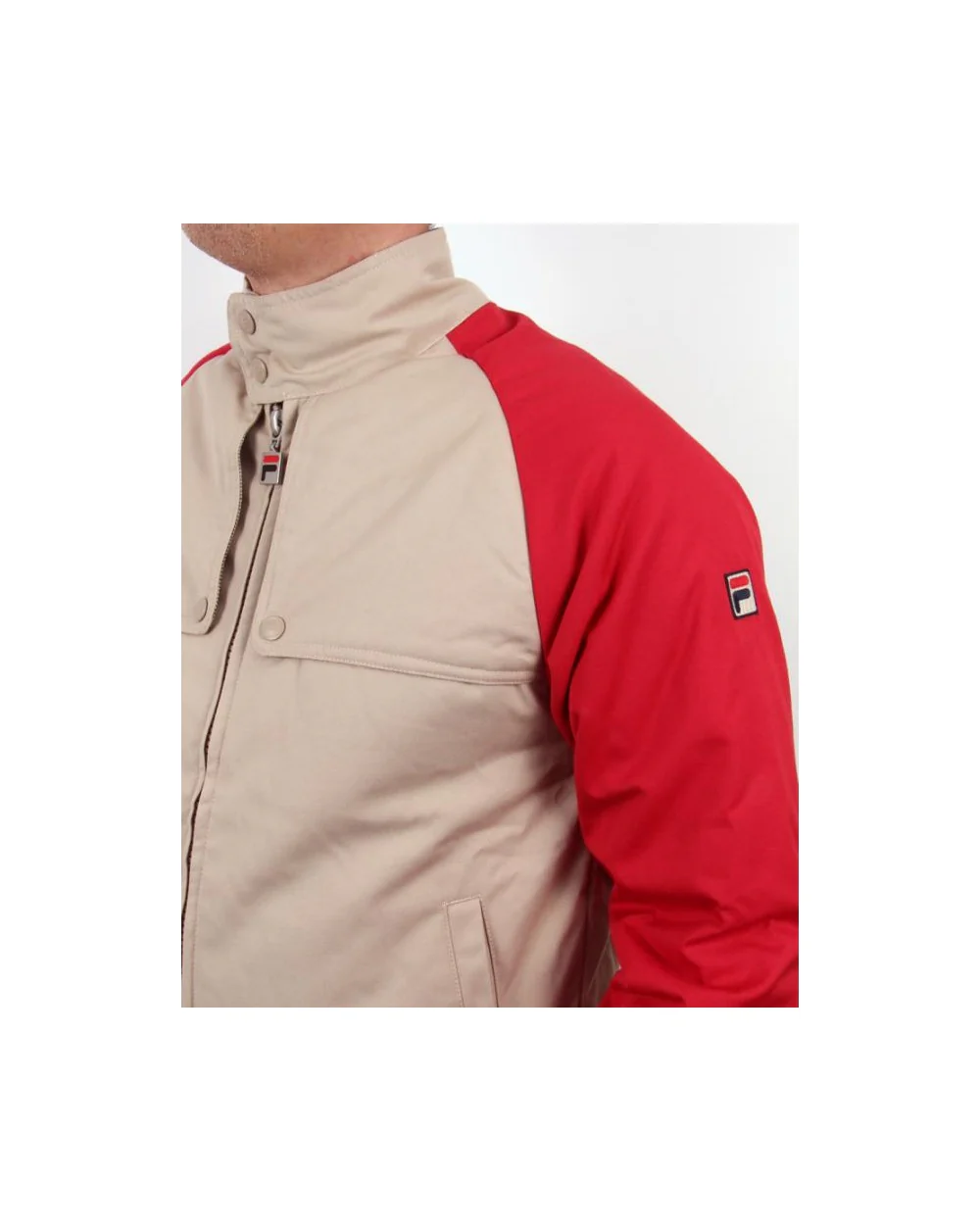 Fila Vintage Toldo Bomber Jacket Cream/red - Image 3
