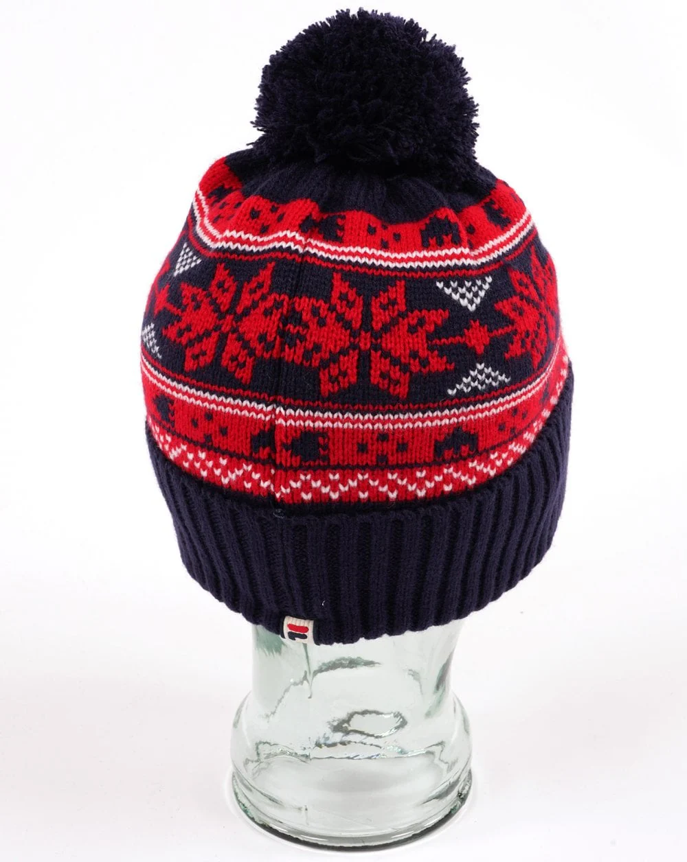 Fila Vintage Trayzon Pom Pom Beanie Navy - Image 3