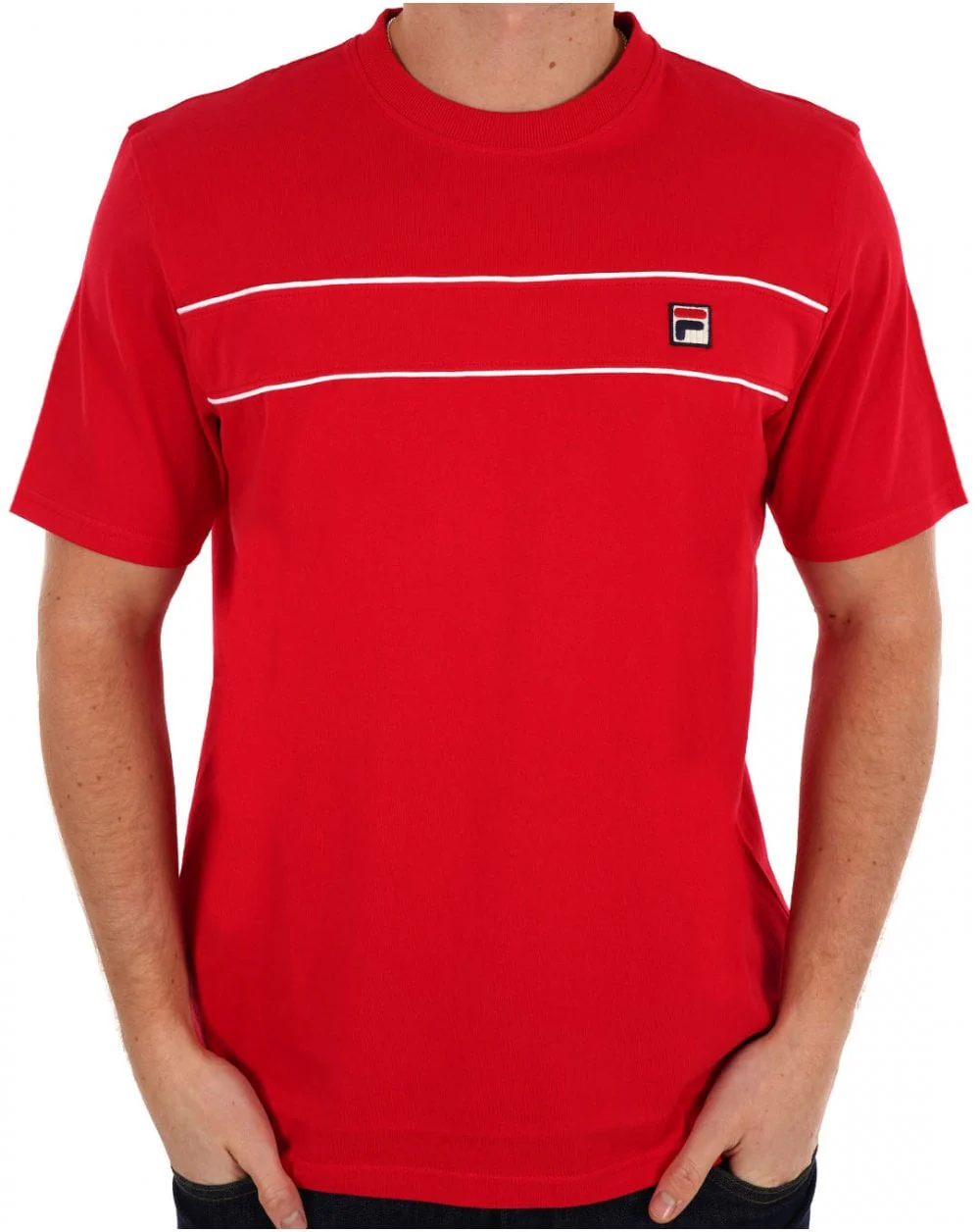 Fila Vintage Tris T Shirt Red/White