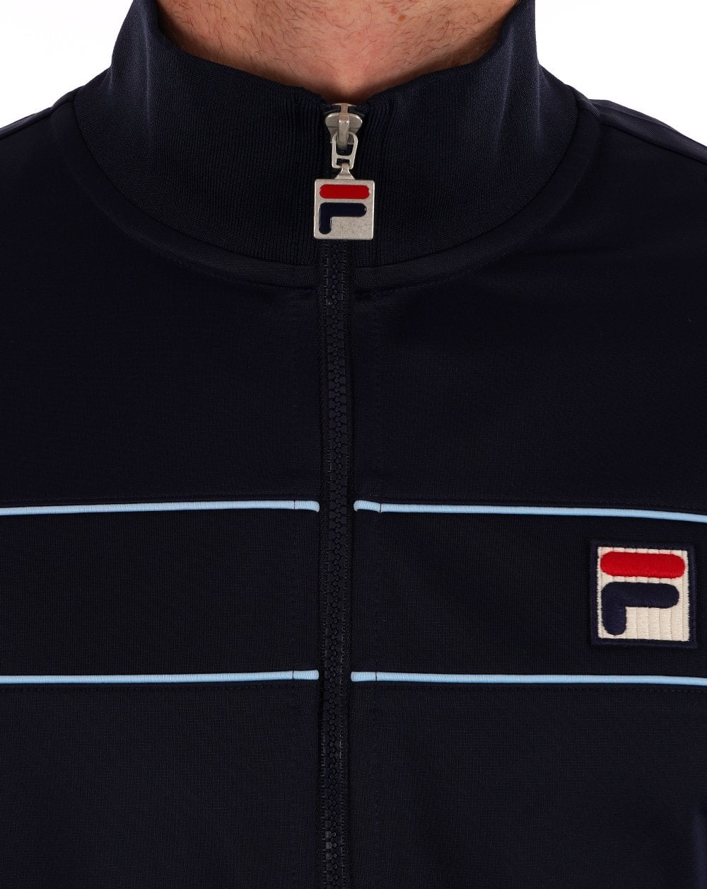 Fila Vintage Tris Track Top Navy - Image 2