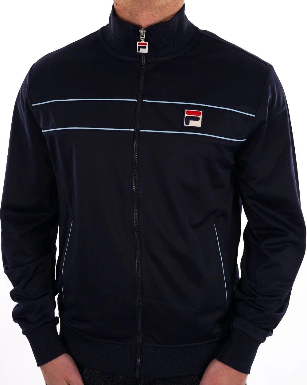 Fila Vintage Tris Track Top Navy - Image 3