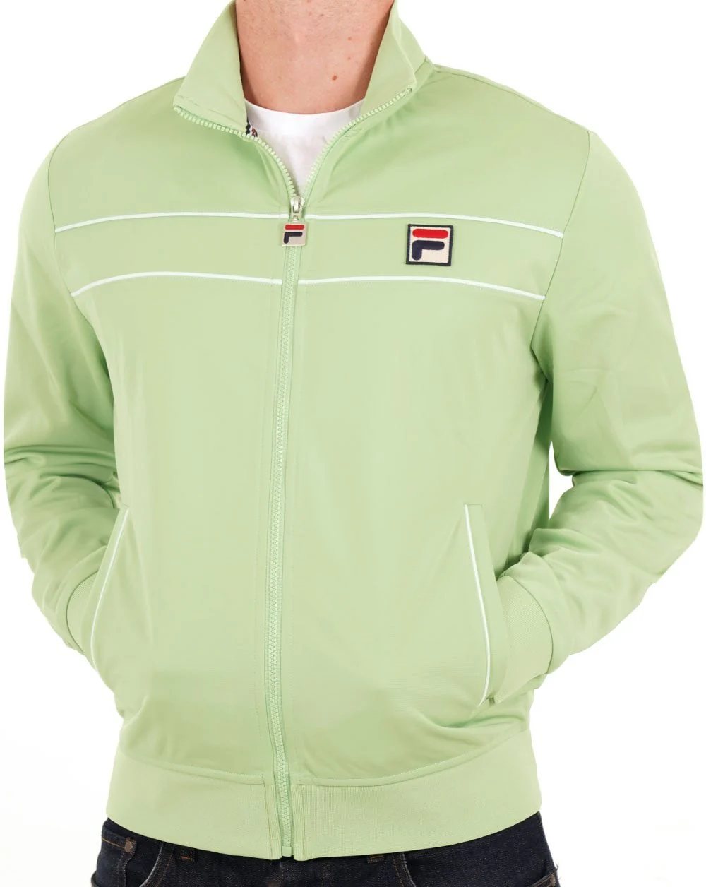 Fila Vintage Tris Track Top Soft Green - Image 3
