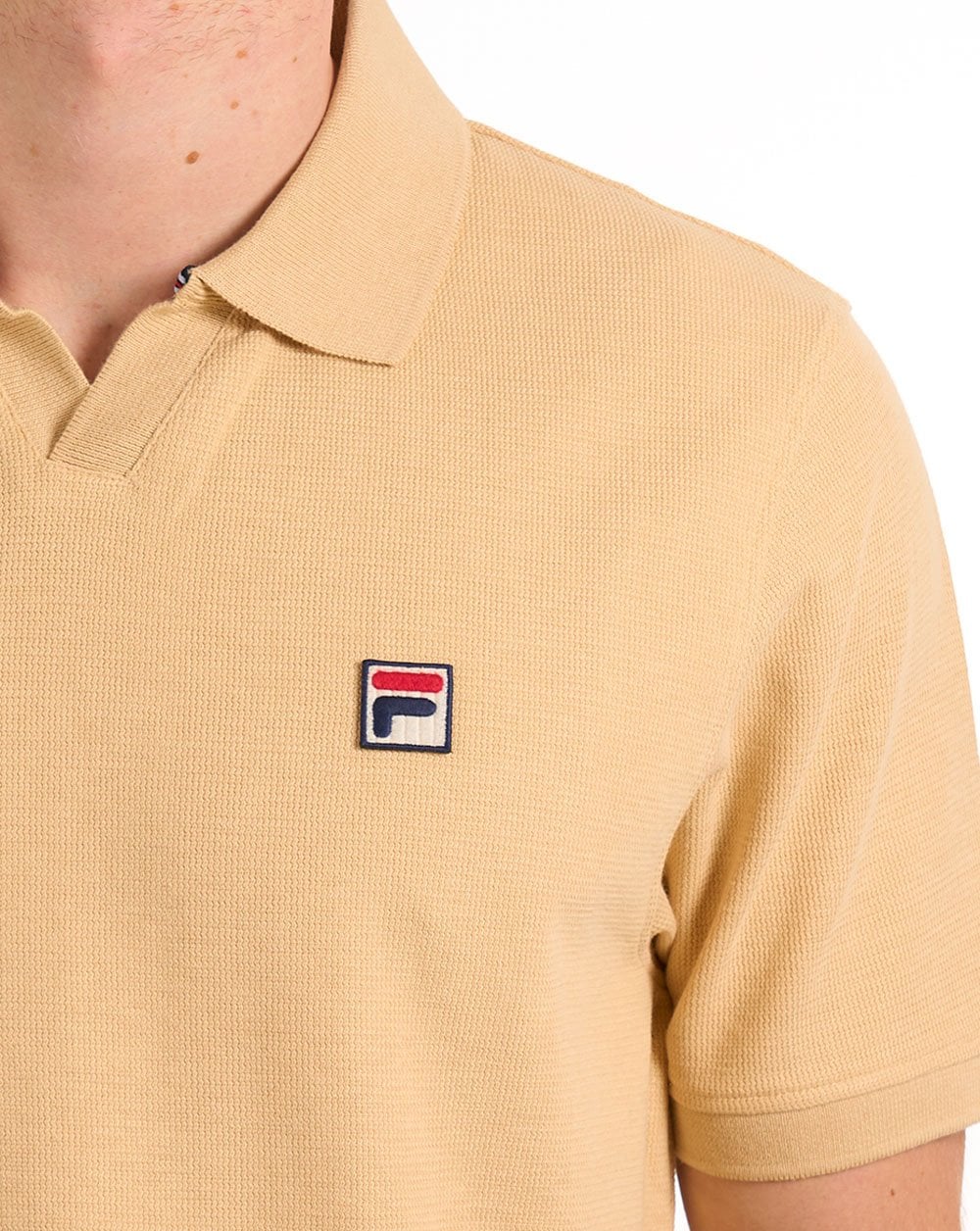 Fila Vintage Tristiano Textured Polo Classic Beige - Image 2