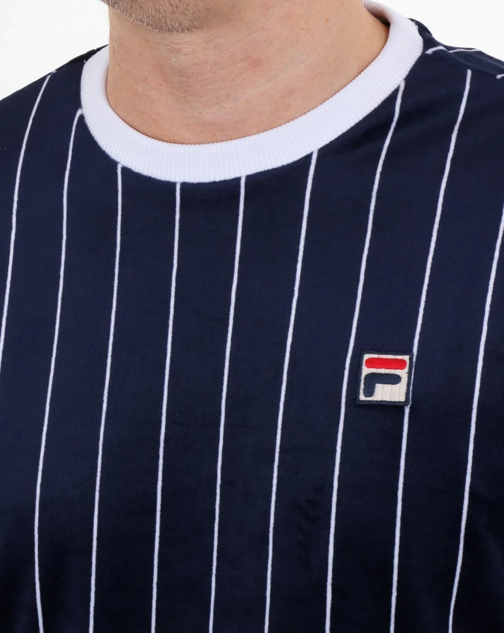 Fila Vintage Valencia Velour Sweatshirt Navy - Image 2