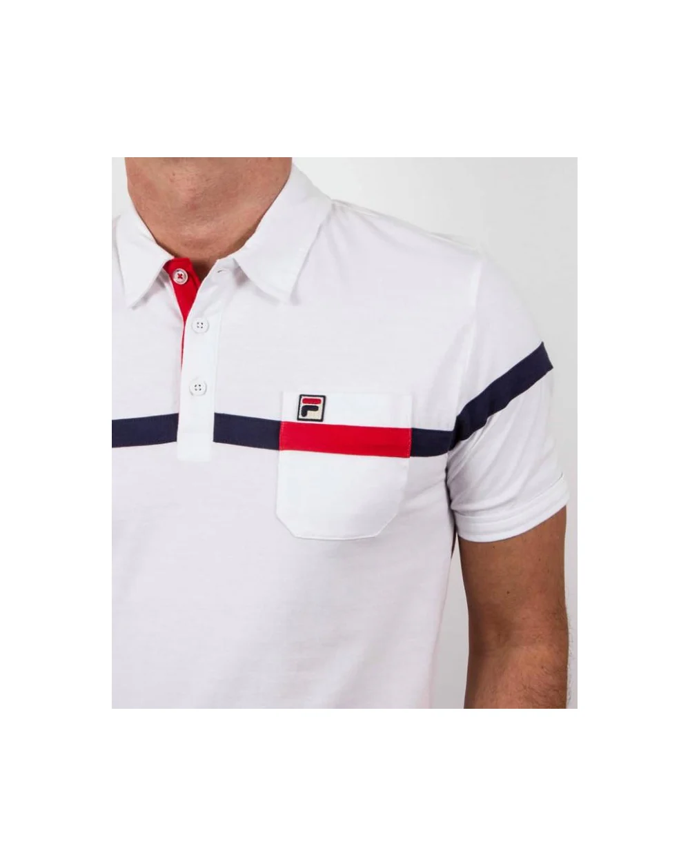 Fila Vintage Varelli Polo Shirt White - Image 2