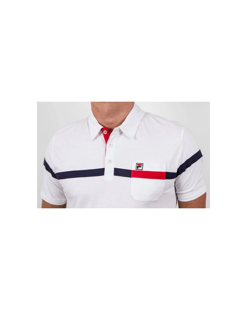 Fila Vintage Varelli Polo Shirt White - Image 3
