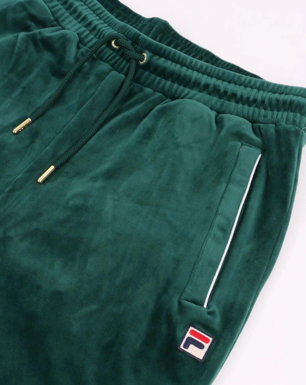 Fila Vintage Velour Track Pants Green - Image 2