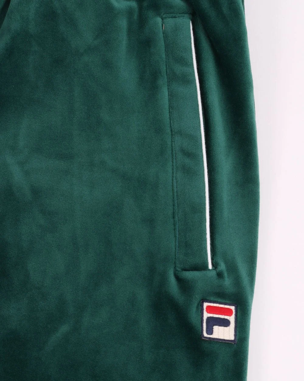 Fila Vintage Velour Track Pants Green - Image 3