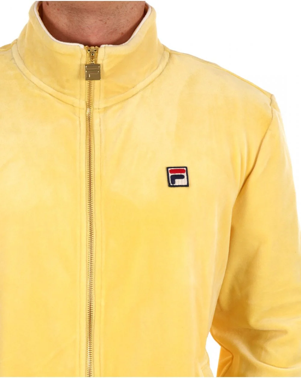 Fila Vintage Velour Track Top Light Yellow - Image 2