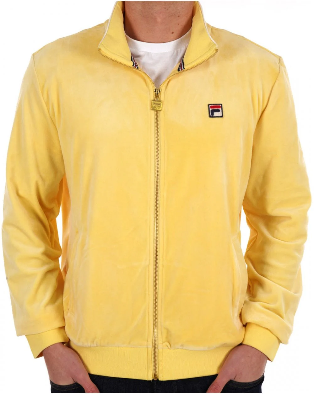 Fila Vintage Velour Track Top Light Yellow - Image 4
