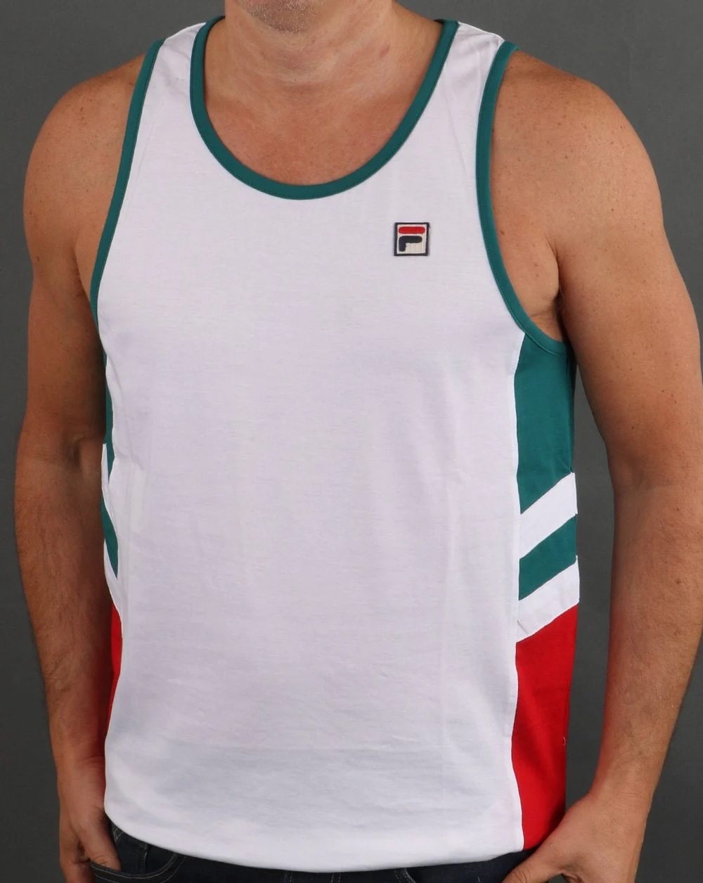 Fila Vintage Vest White-Green-Red