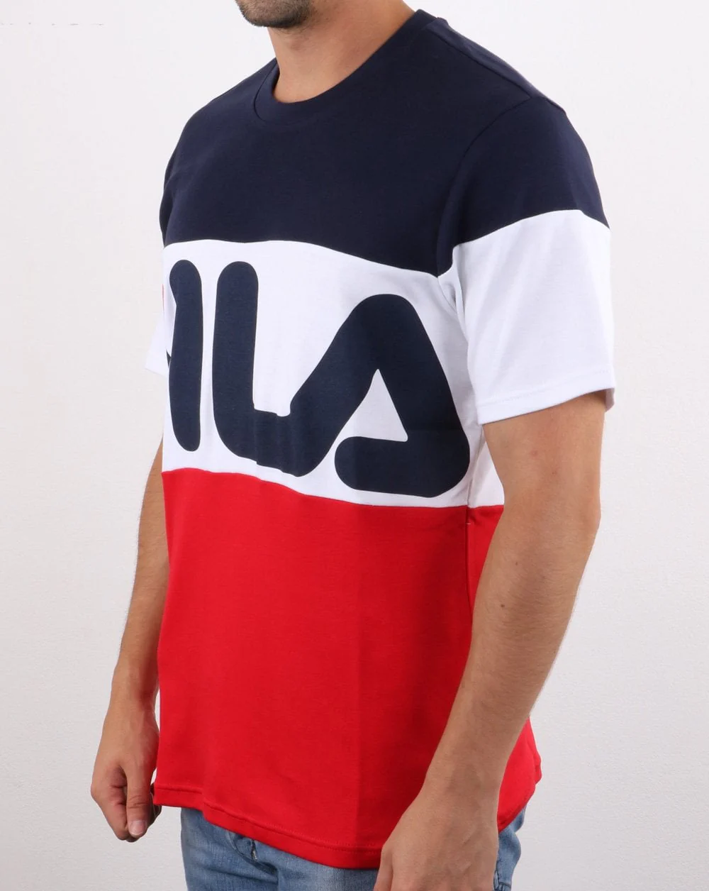 Fila Vintage Vialli T Shirt Navy/Red/White - Image 3
