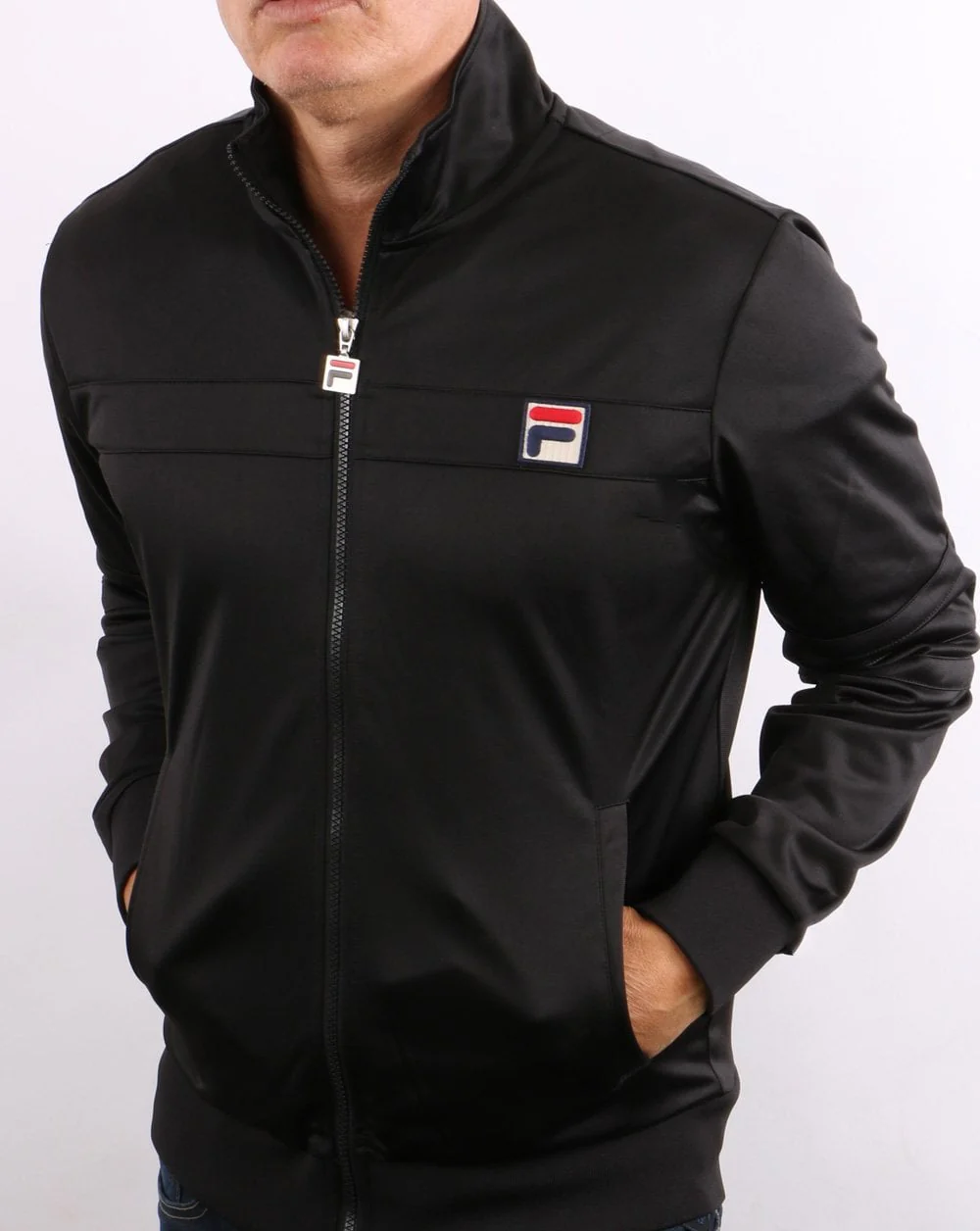 Fila Vintage Vilas 80s Track Top Black - Image 4