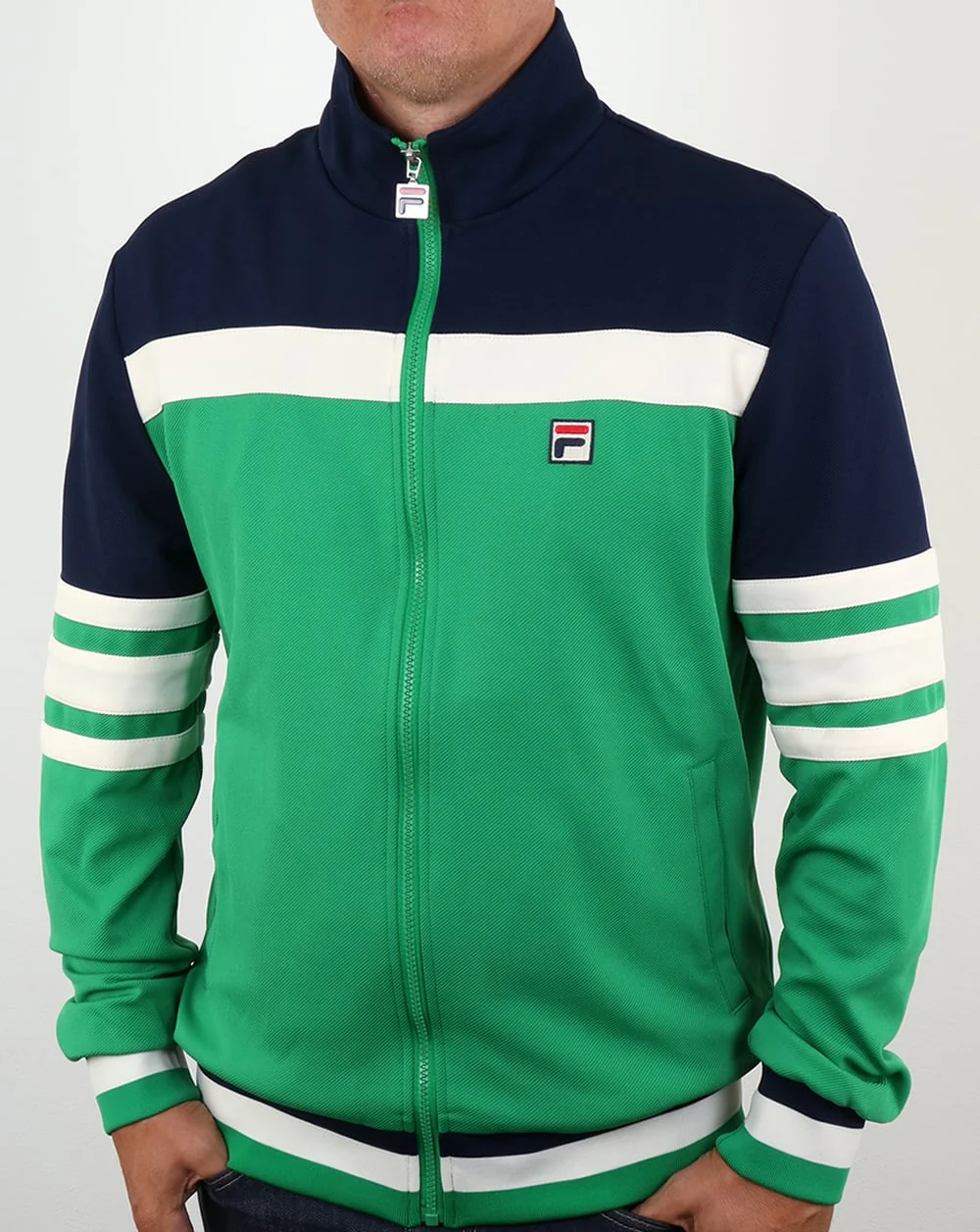 Fila Vintage Vilas Courto Track Top Kelly Green/Navy