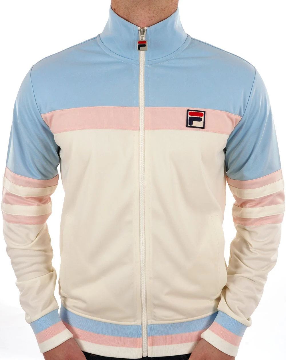 Fila Vintage Vilas Track Top Pastel Sky Off White Pink