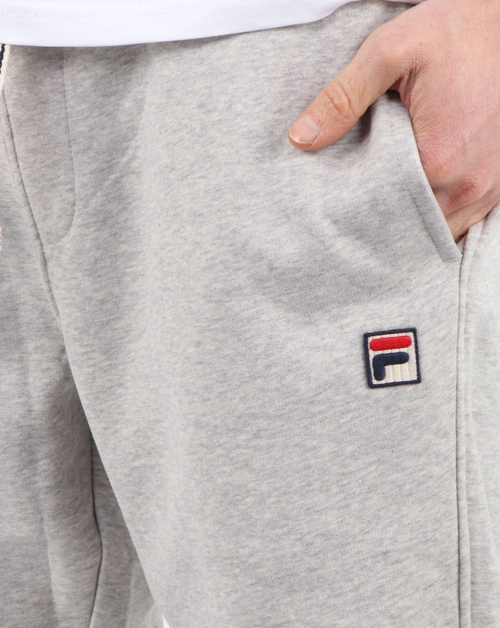 Fila Vintage Visconti Track Pants Mid Grey Marl - Image 2