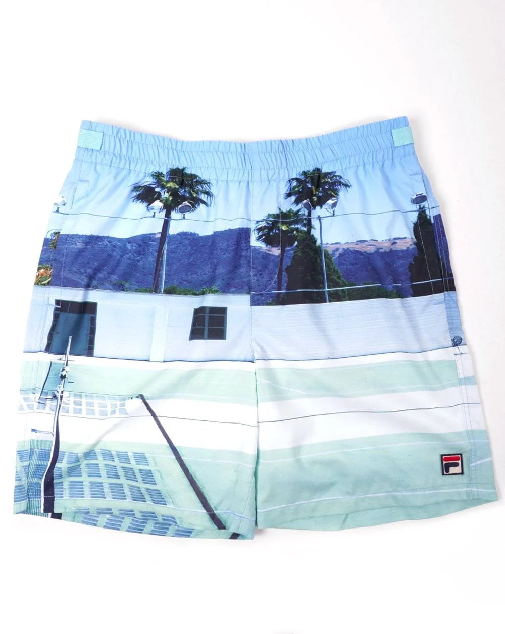 Fila Vintage Vito Long Swim Shorts Dusty Aqua - Image 2