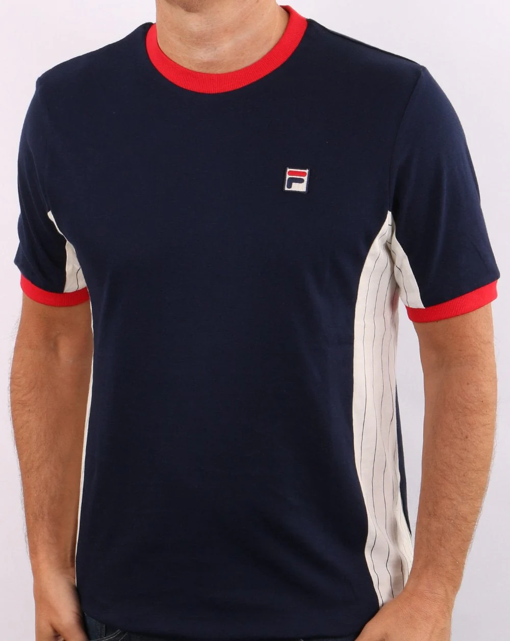 Fila Vintage Warner T Shirt Navy/White