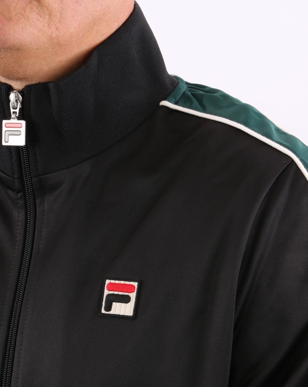 Fila Vintage Wicks Track Top Black/Green - Image 3